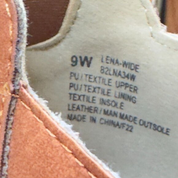 JBU By Jambu Lena Women's Wide Slip-On Shoes Tan Faux Leather/Textile Size 9W - Picture 9 of 10